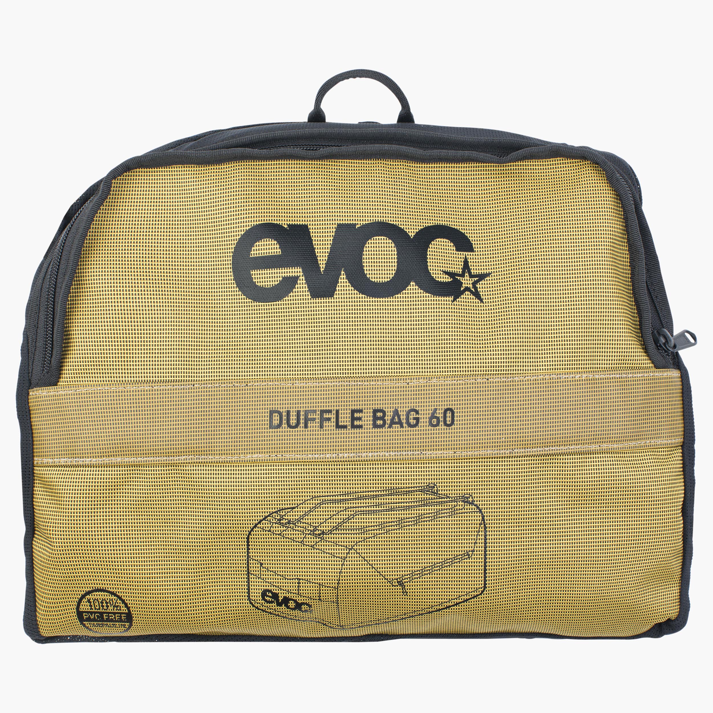 DUFFLE BAG 60 - Very robust, light and water-repellent travel bag with detachable backpack straps