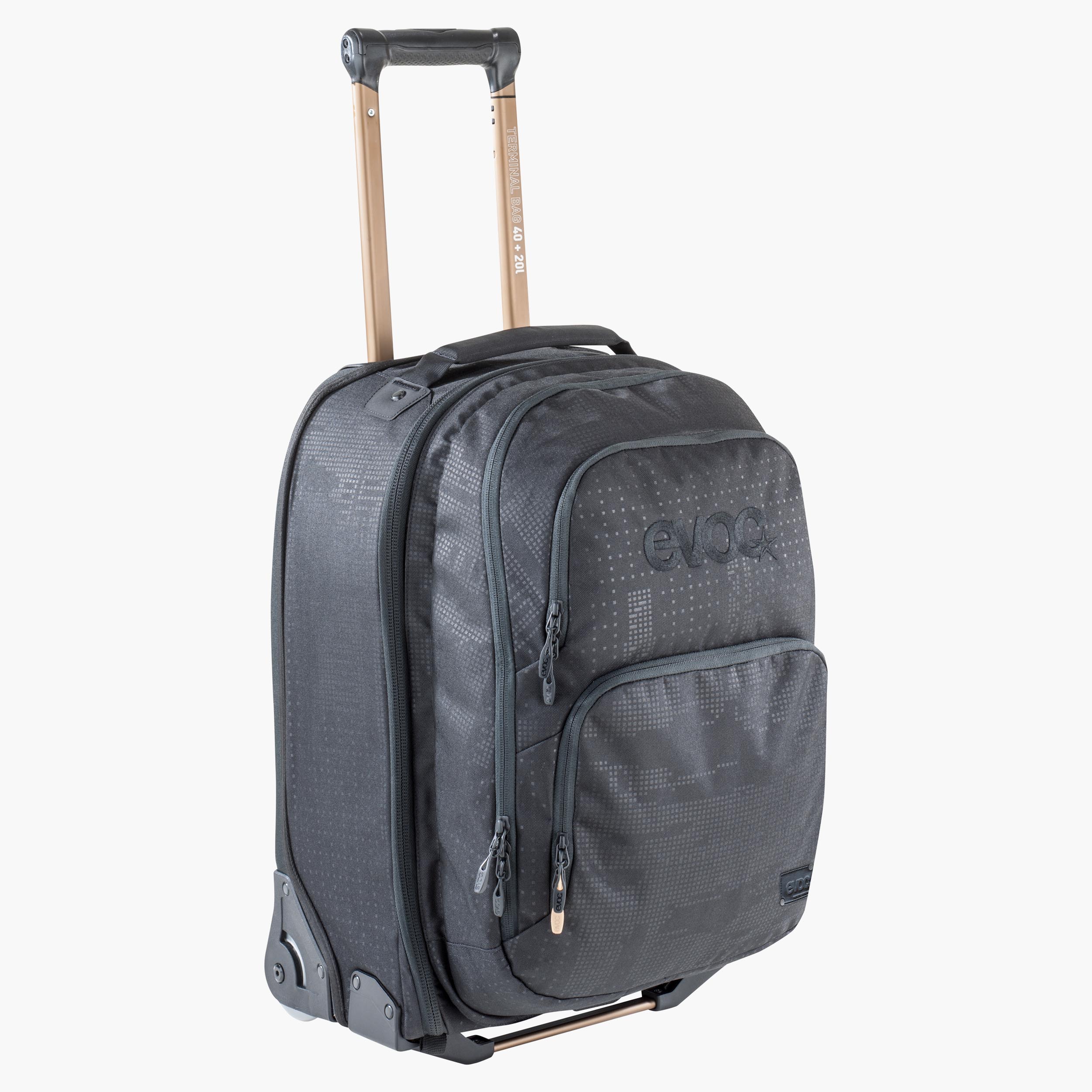 TERMINAL BAG 40+20 - Light, hand-luggage-sized trolley suitcase with integrated backpack