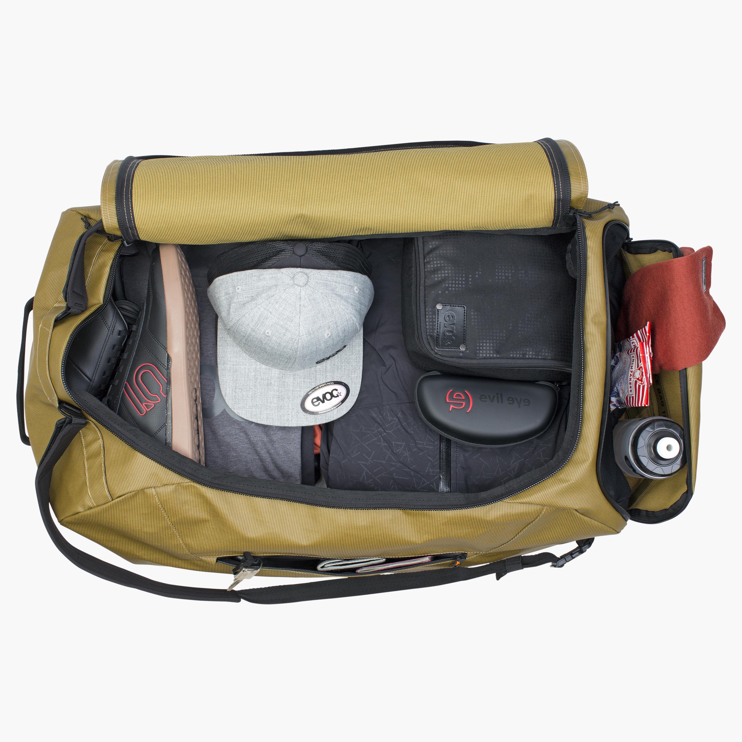 DUFFLE BAG 100 - Spacious, very robust and water-repellent travel bag with detachable backpack straps