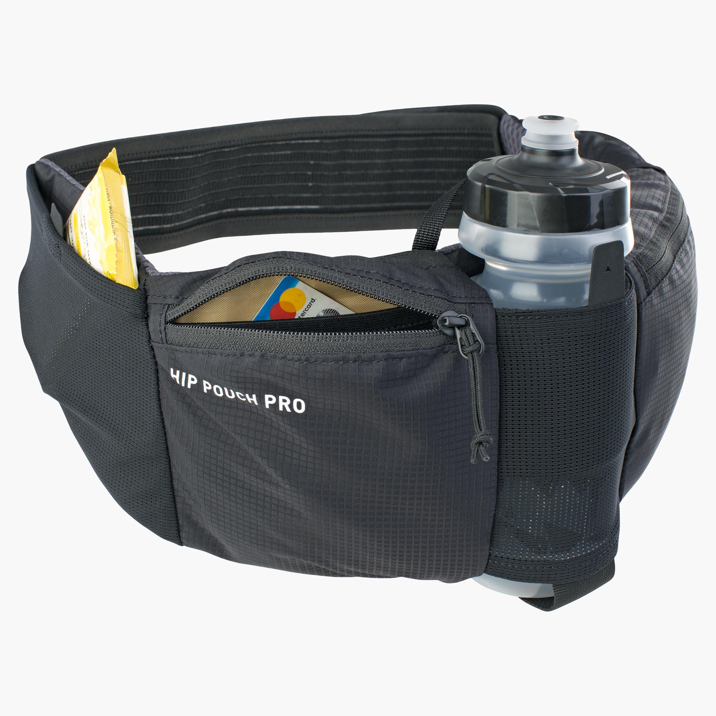 HIP POUCH PRO + DRINK BOTTLE 0,55 - Leichte Hüfttasche mit guter Belüfung und sicherem Sitz für kurze Rides