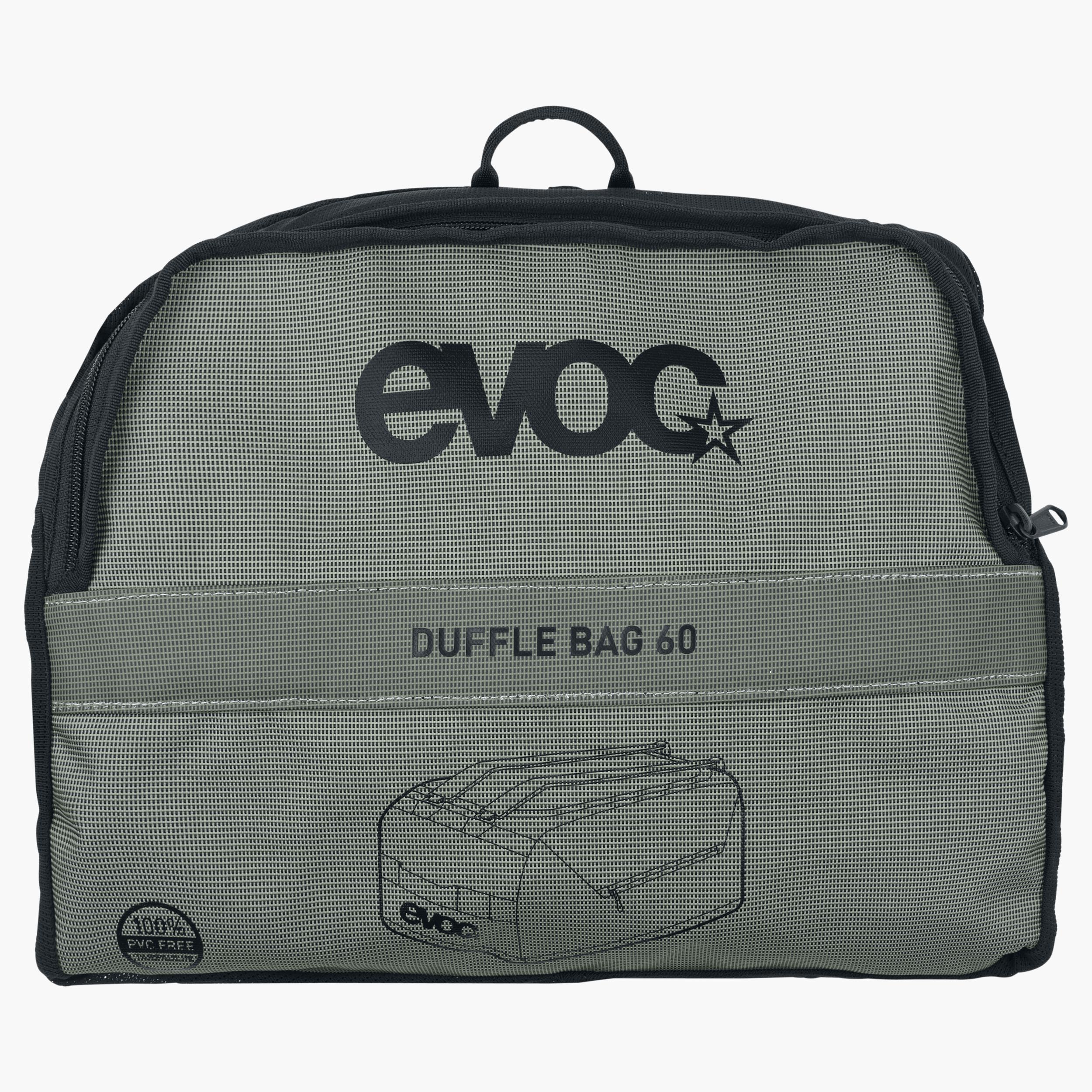 DUFFLE BAG 60 - Very robust, light and water-repellent travel bag with detachable backpack straps