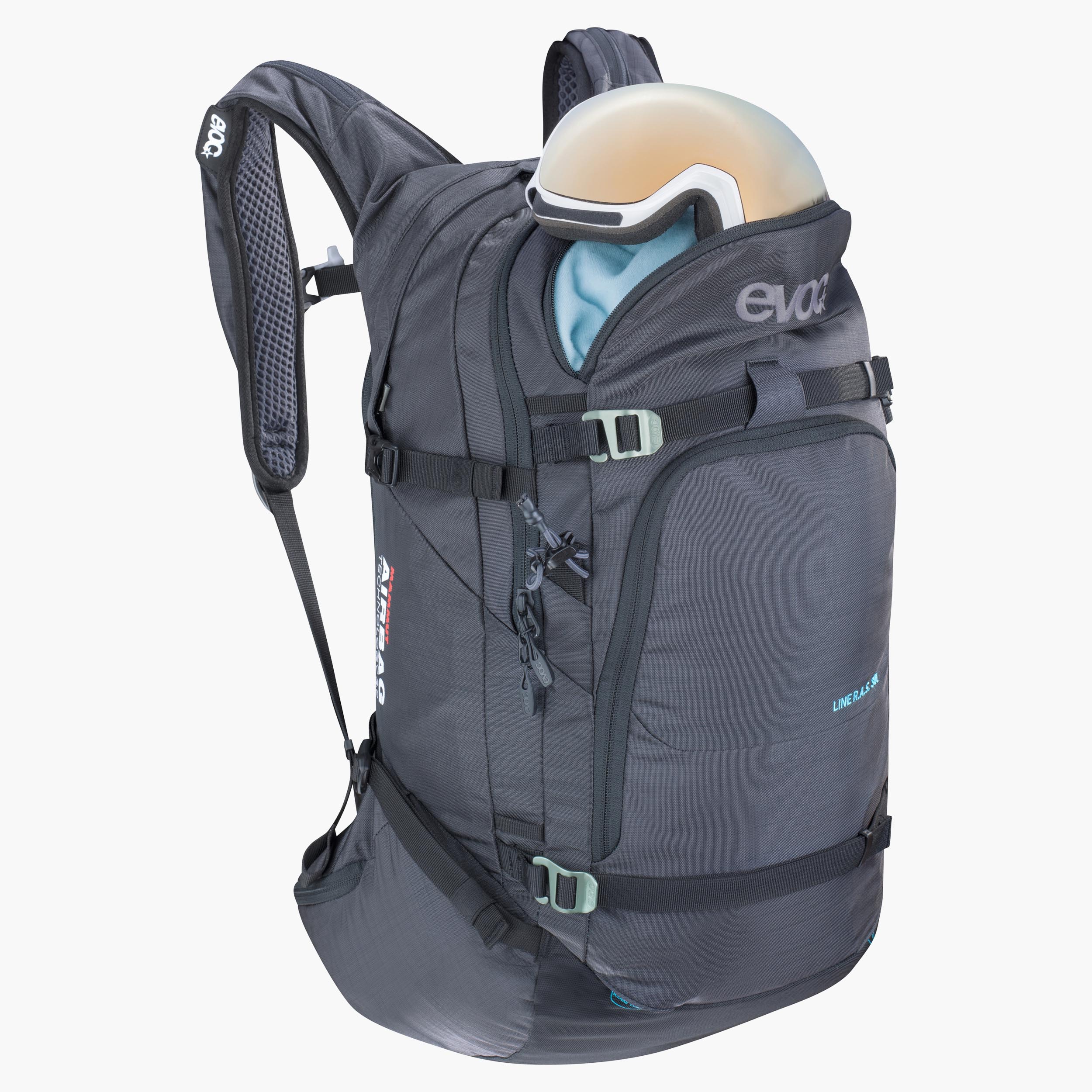 LINE R.A.S. 30 - Comfortable freeride backpack compatible with MAMMUT R.A.S. avalanche airbag