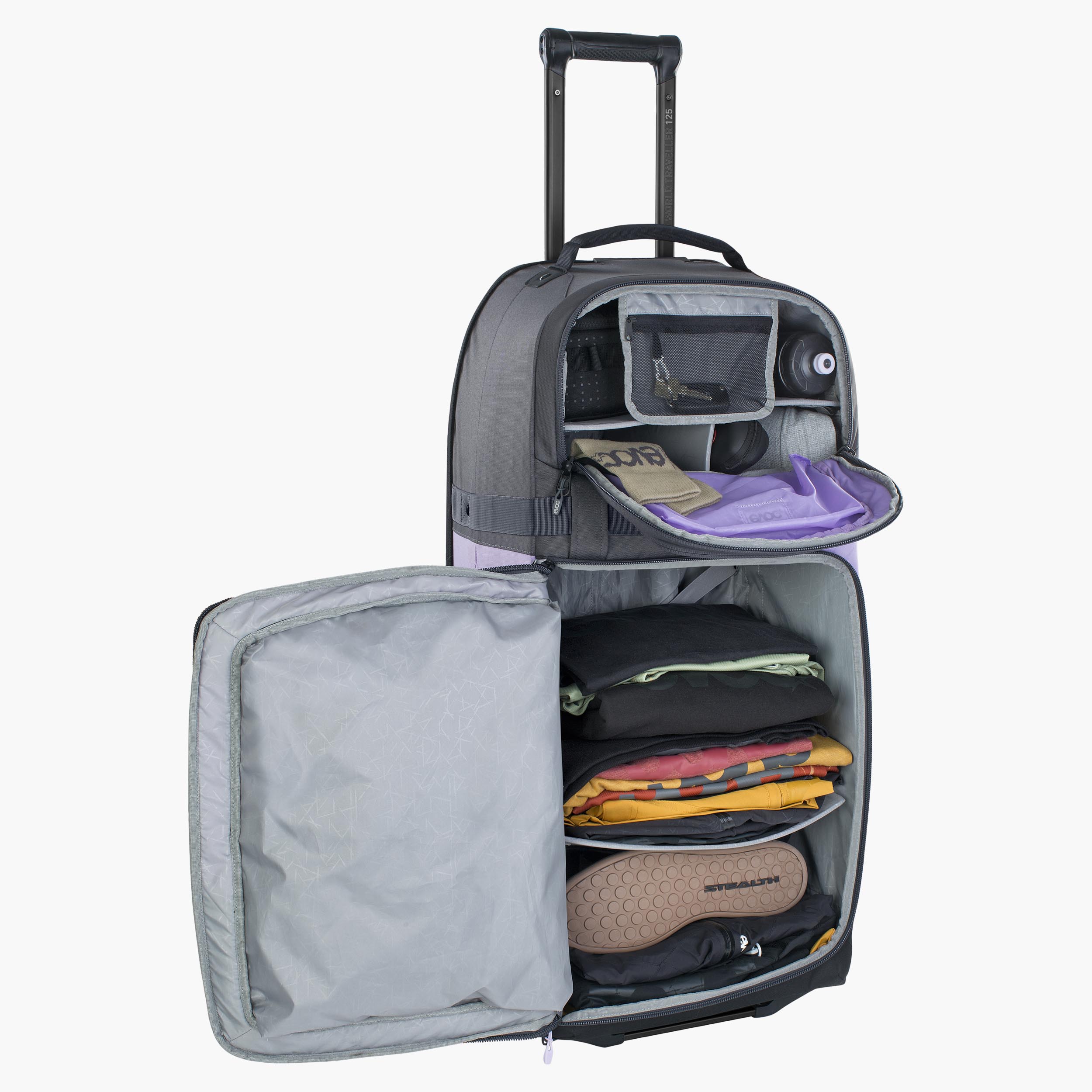 WORLD TRAVELLER 125 - Sturdy trolley suitcase with convenient compartment layout for well-organised travelling