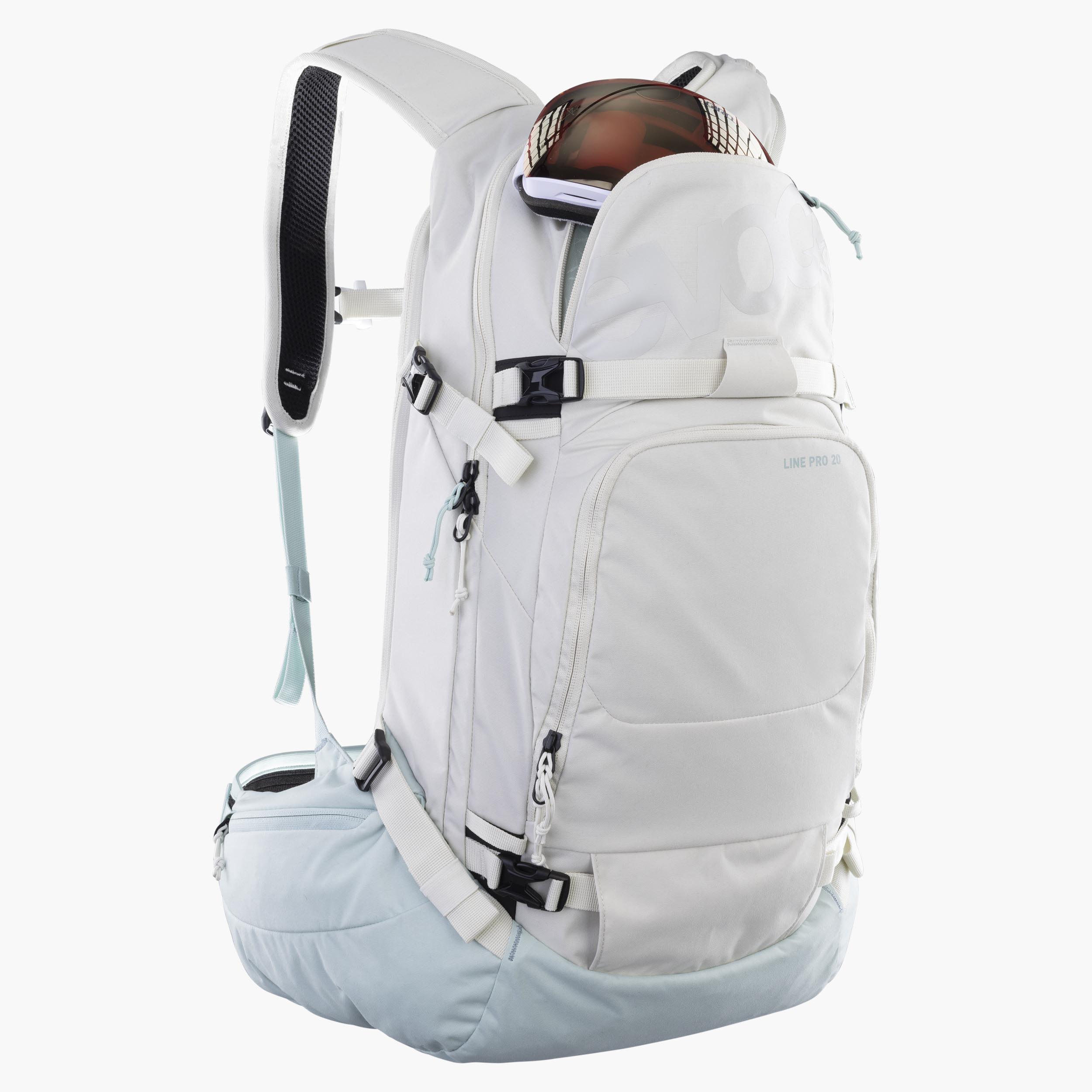 LINE PRO 20 - Compact freeride and ski touring backpack with back protector and avalanche equipment compartment