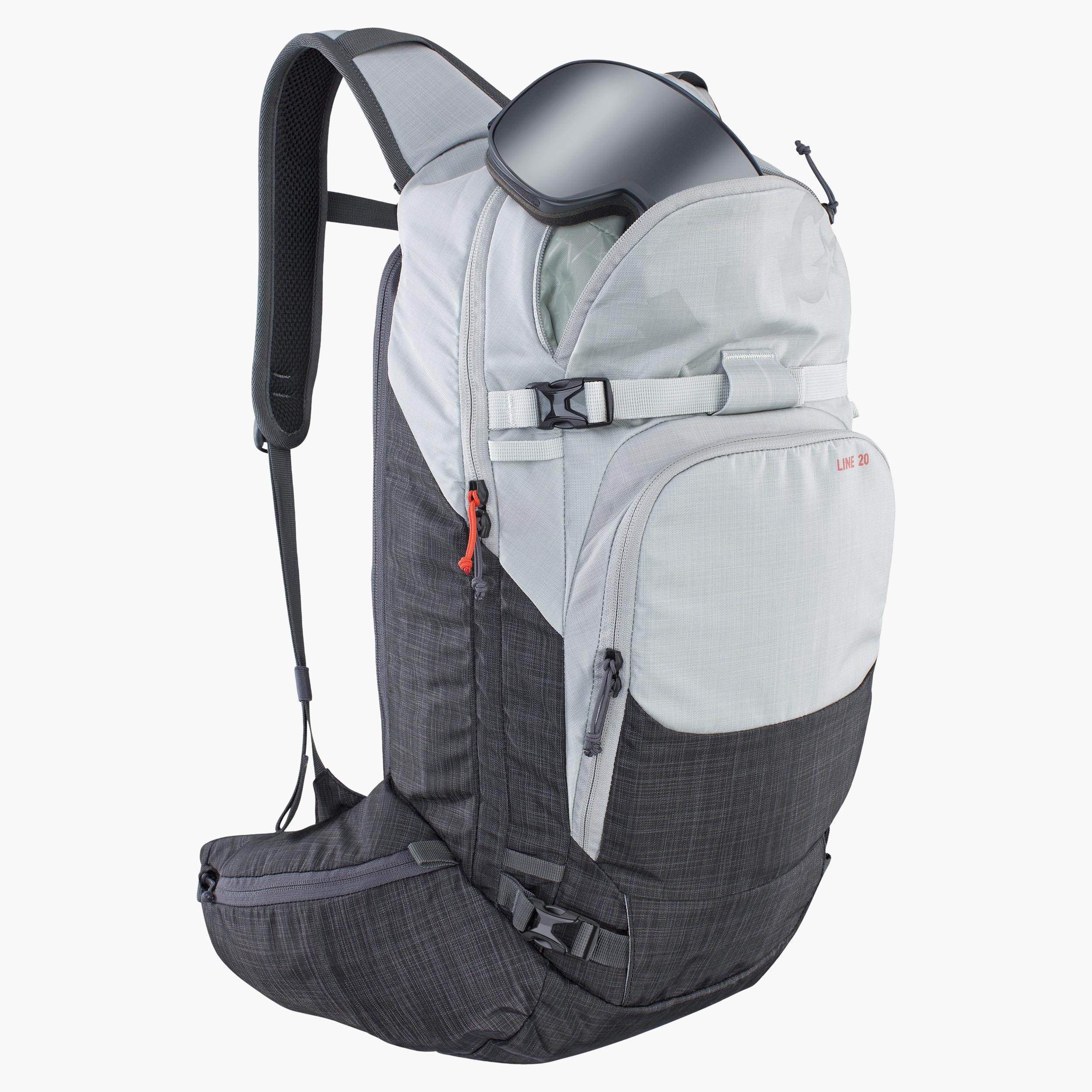 LINE 20 - Skitour-Rucksack mit optimaler Lastenverteilung und Ski- und Snowboardbefestigung 