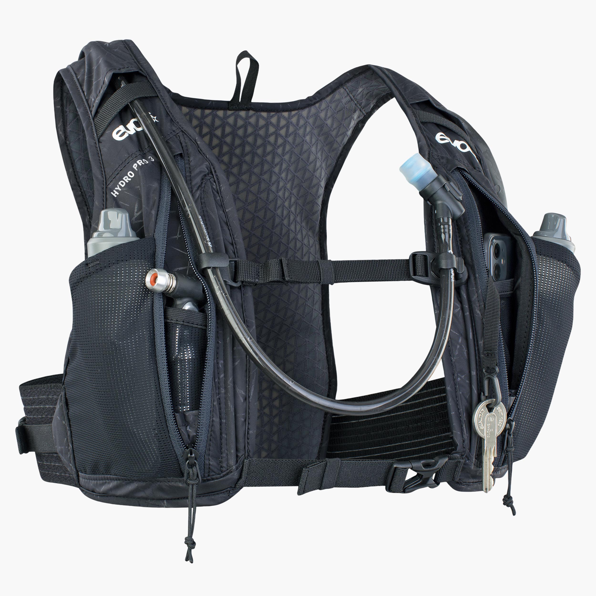 HYDRO PRO 3 + HYDRATION BLADDER 1,5 - Extra-light hydration backpack with provisions pocket including 1,5l hydration bladder