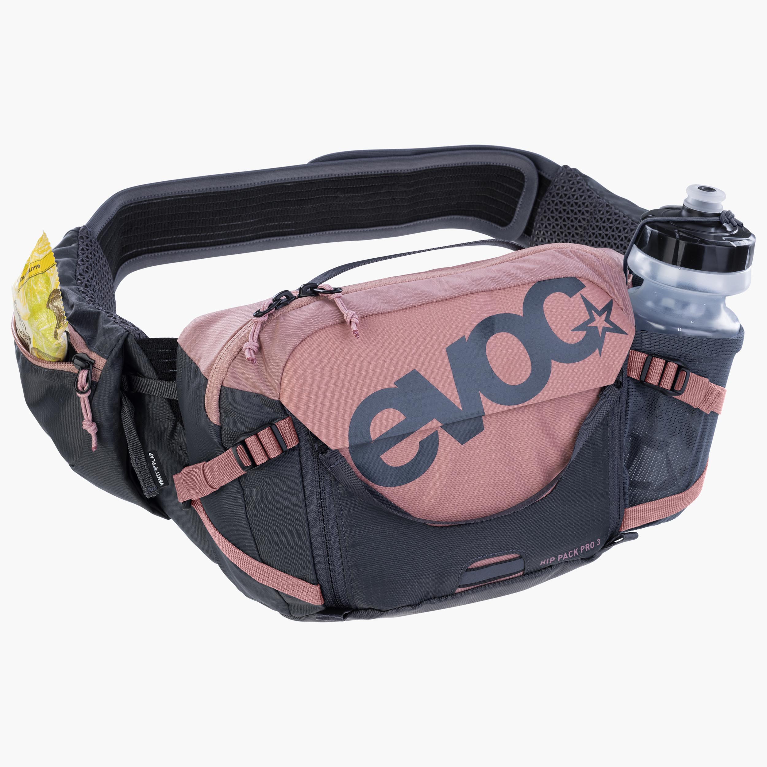 5L Hip Bag with 1.5L Hydration Bladder - Fanny Pack with Stretchable Waist  Strap, Water Bottle Holder Compartment, Large Side Pocket, Detachable