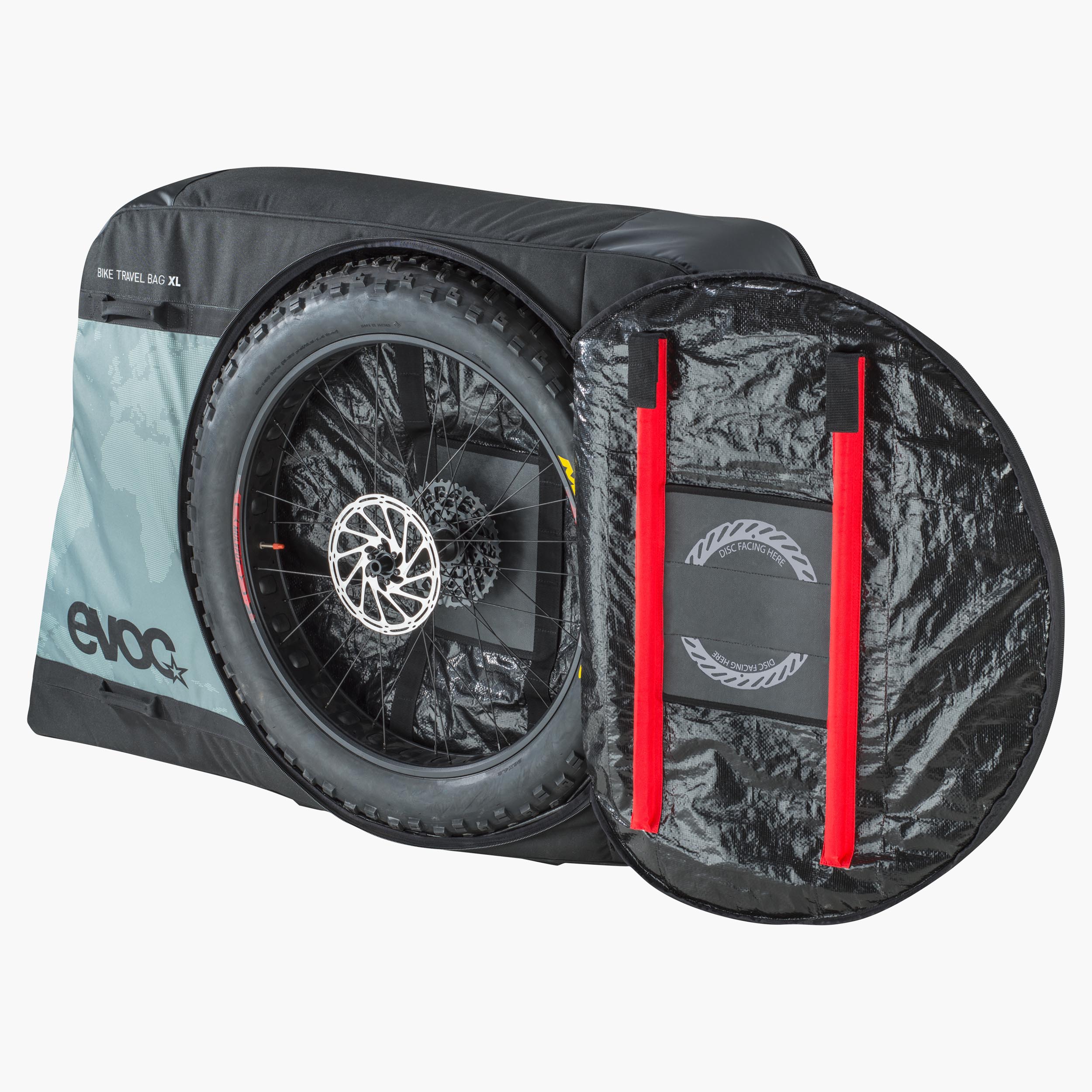 BIKE TRAVEL BAG XL - Light bike transport bag for carrying plus sized and fat bikes comfortably