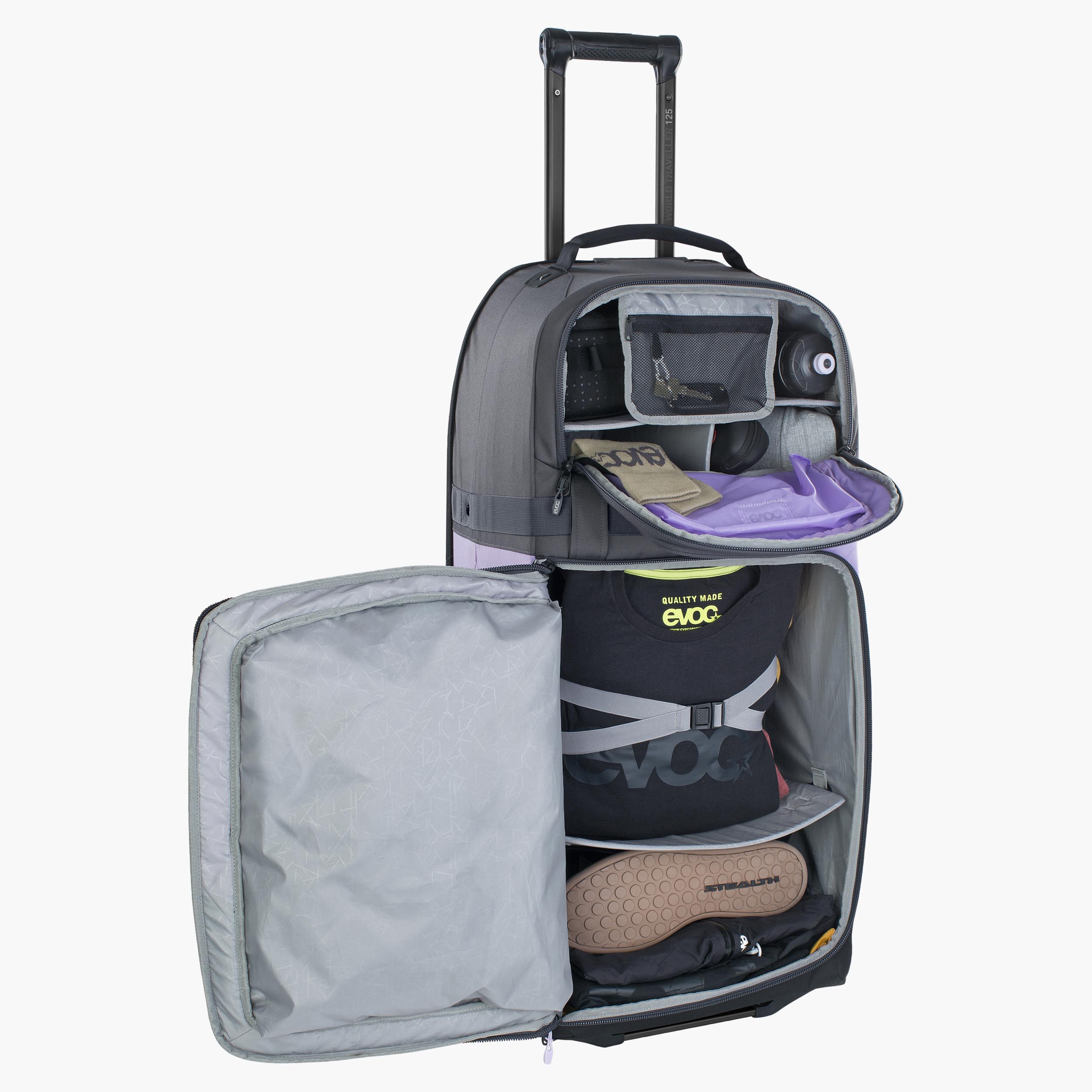 WORLD TRAVELLER 125 - Sturdy trolley suitcase with convenient compartment layout for well-organised travelling