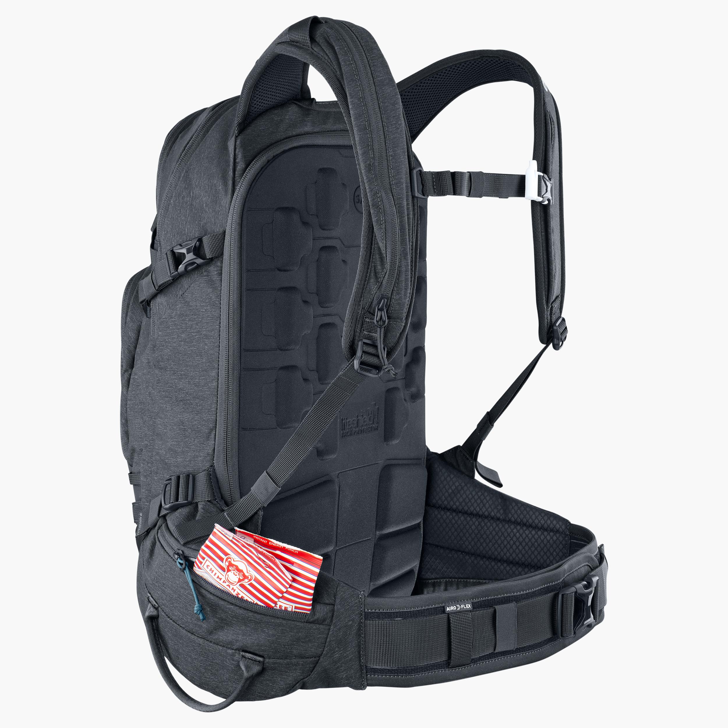 LINE PRO 20 - Compact freeride and ski touring backpack with back protector and avalanche equipment compartment