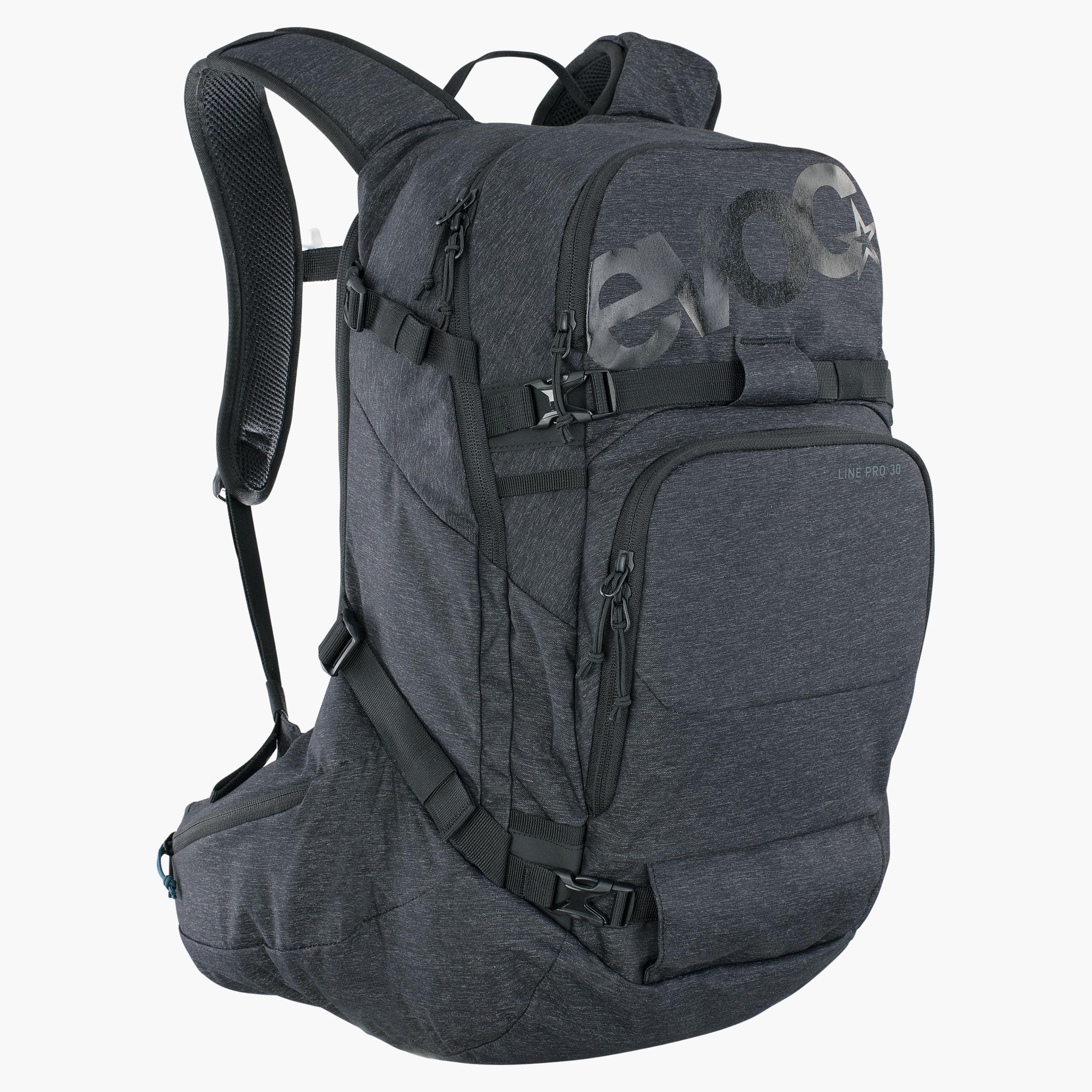 LINE PRO 30 - Large freeride and ski touring backpack with back protector and avalanche equipment compartment