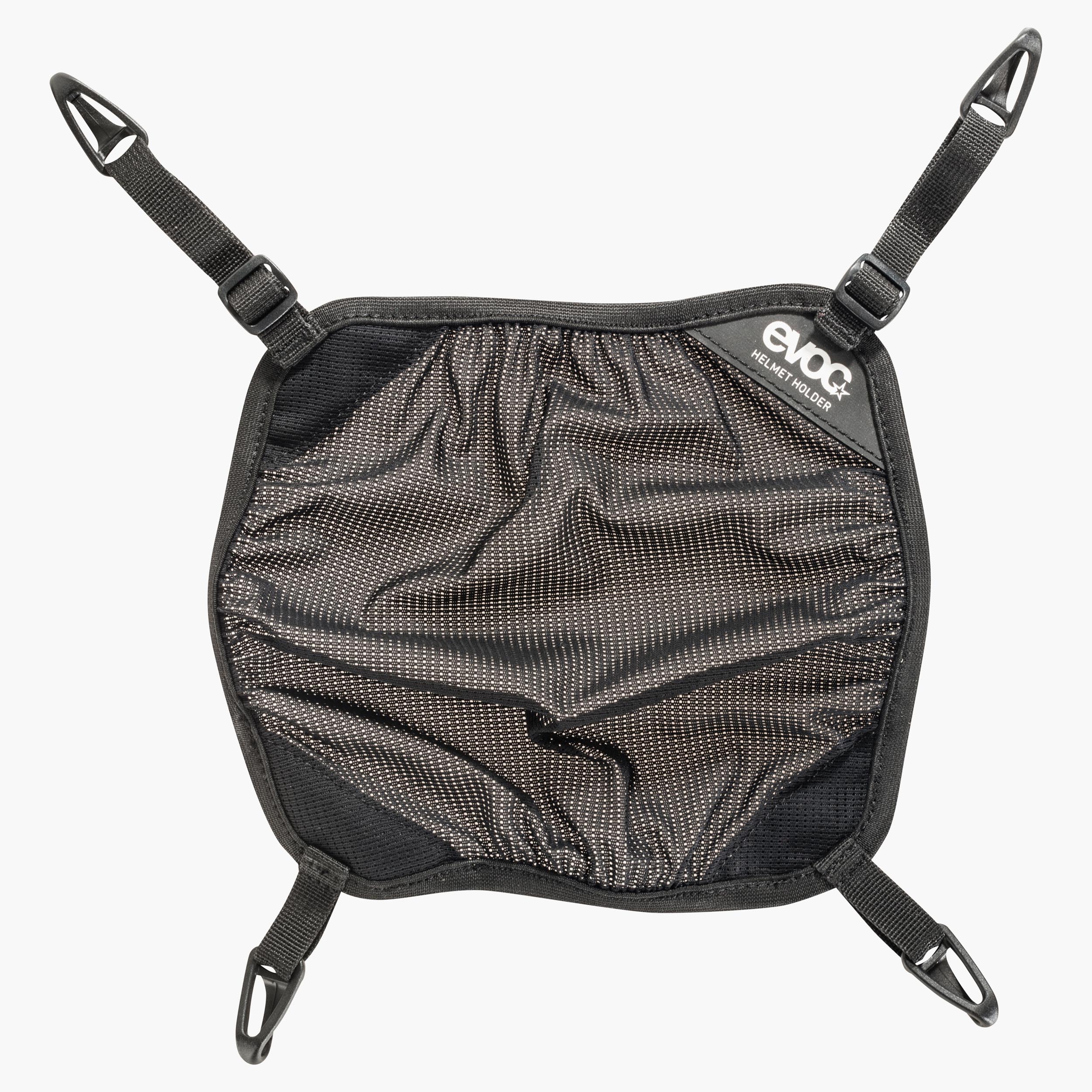 HELMET HOLDER - Convenient helmet net with adaptable width adjustment