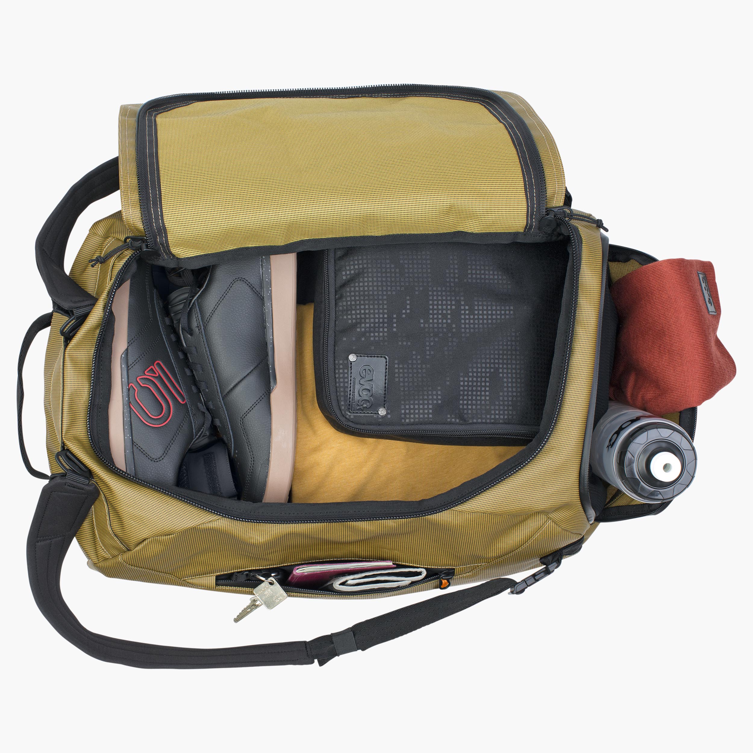 DUFFLE BAG 40 - Geräumige, sehr robuste und wasserresistente Reisetasche mit abnehmbaren Rucksack-Tragegurten