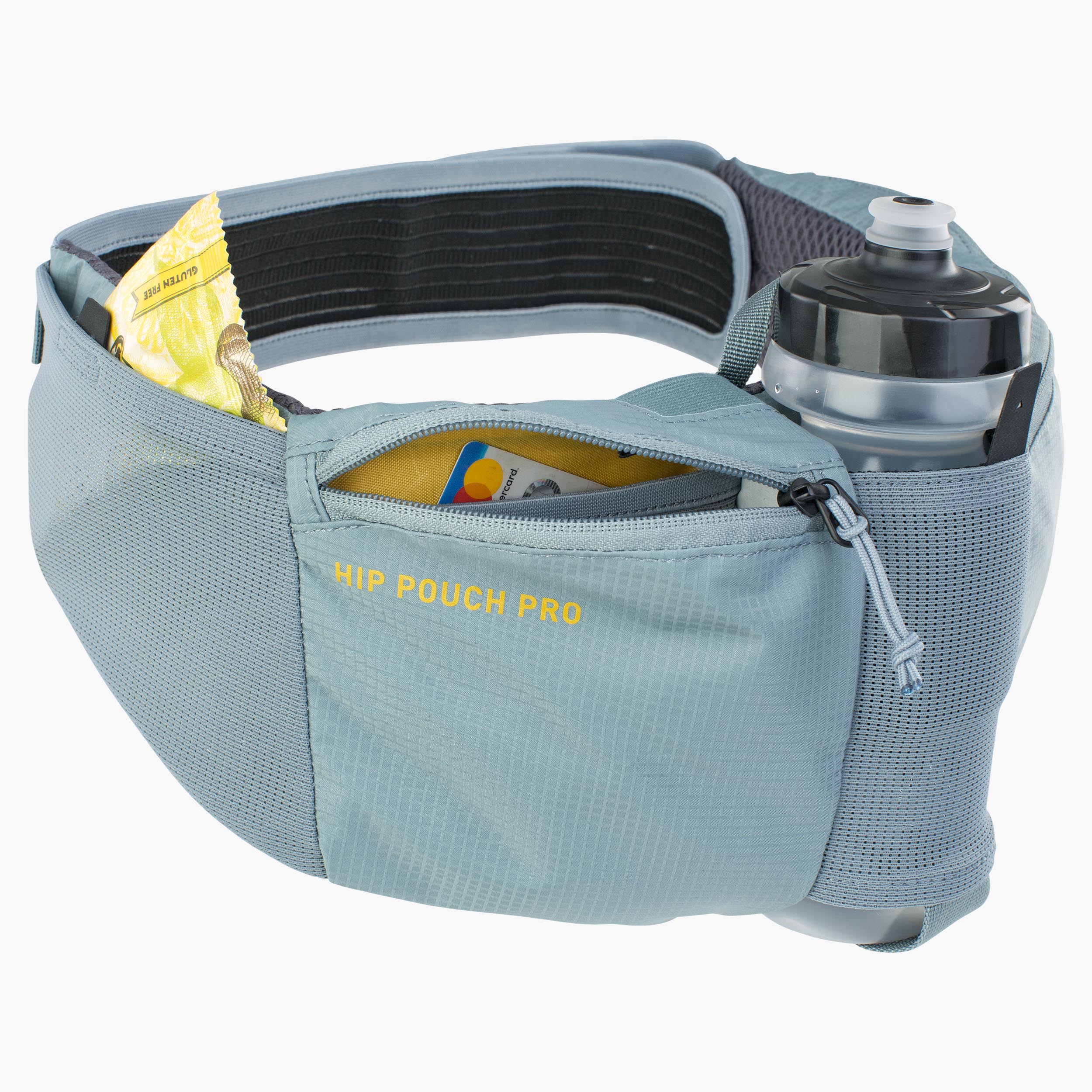 HIP POUCH PRO + DRINK BOTTLE 0,55 - Light hip bag with great ventilation and secure fit for short rides