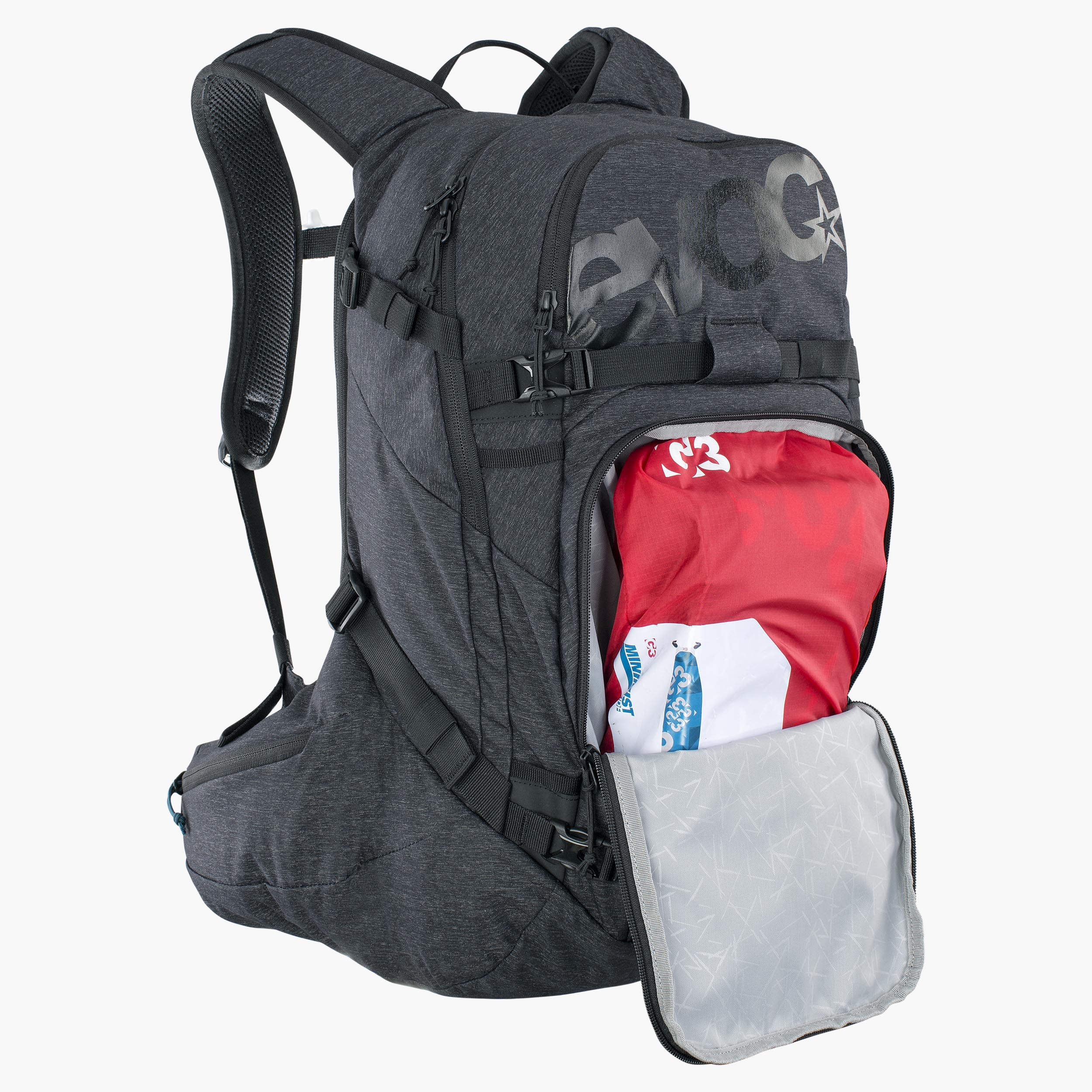 LINE PRO 30 - Large freeride and ski touring backpack with back protector and avalanche equipment compartment