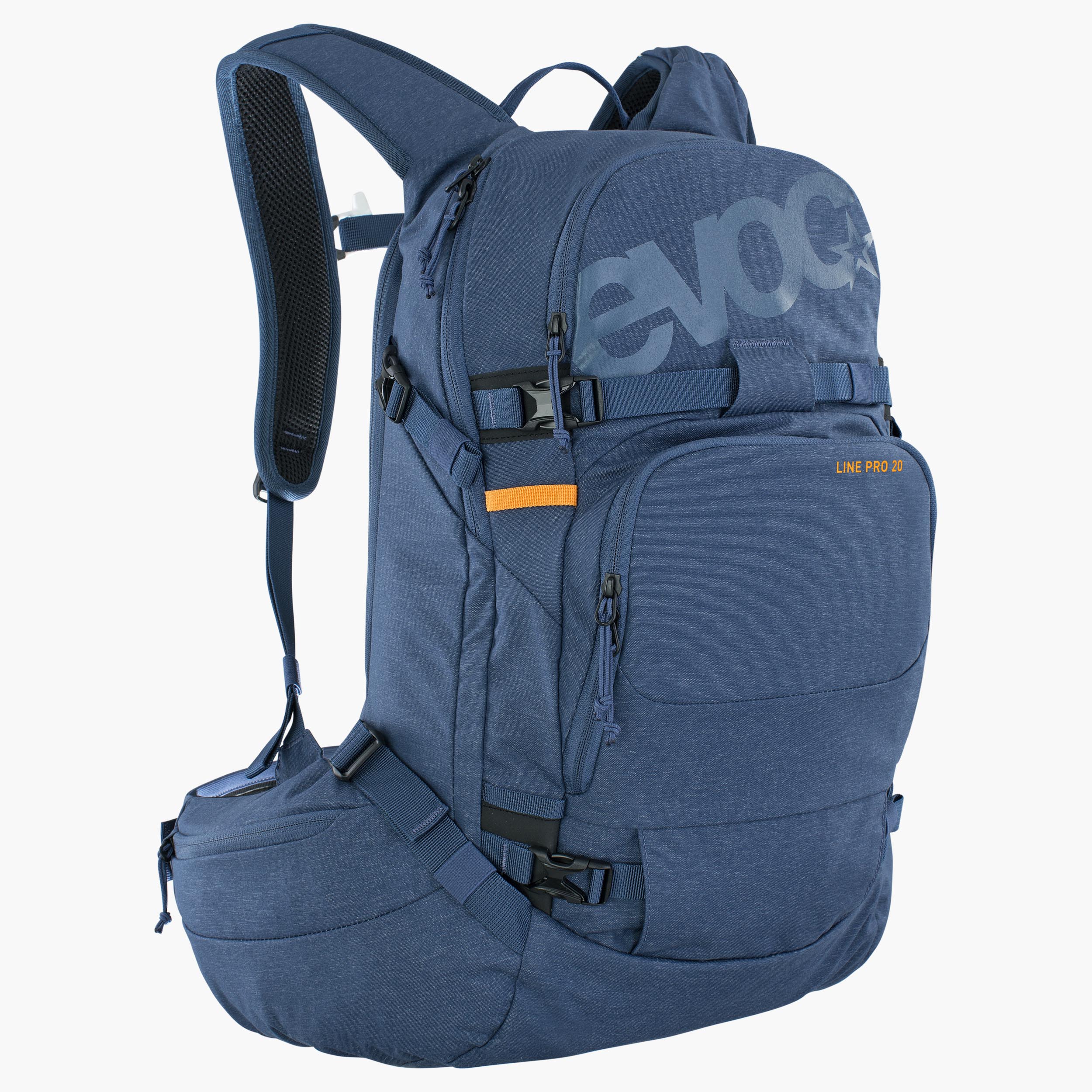 LINE PRO 20 - Compact freeride and ski touring backpack with back protector and avalanche equipment compartment